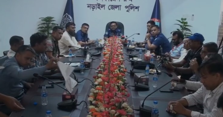 নড়াইলে সাংবাদিকদের সাথে পুলিশ সুপারের মতবিনিময়