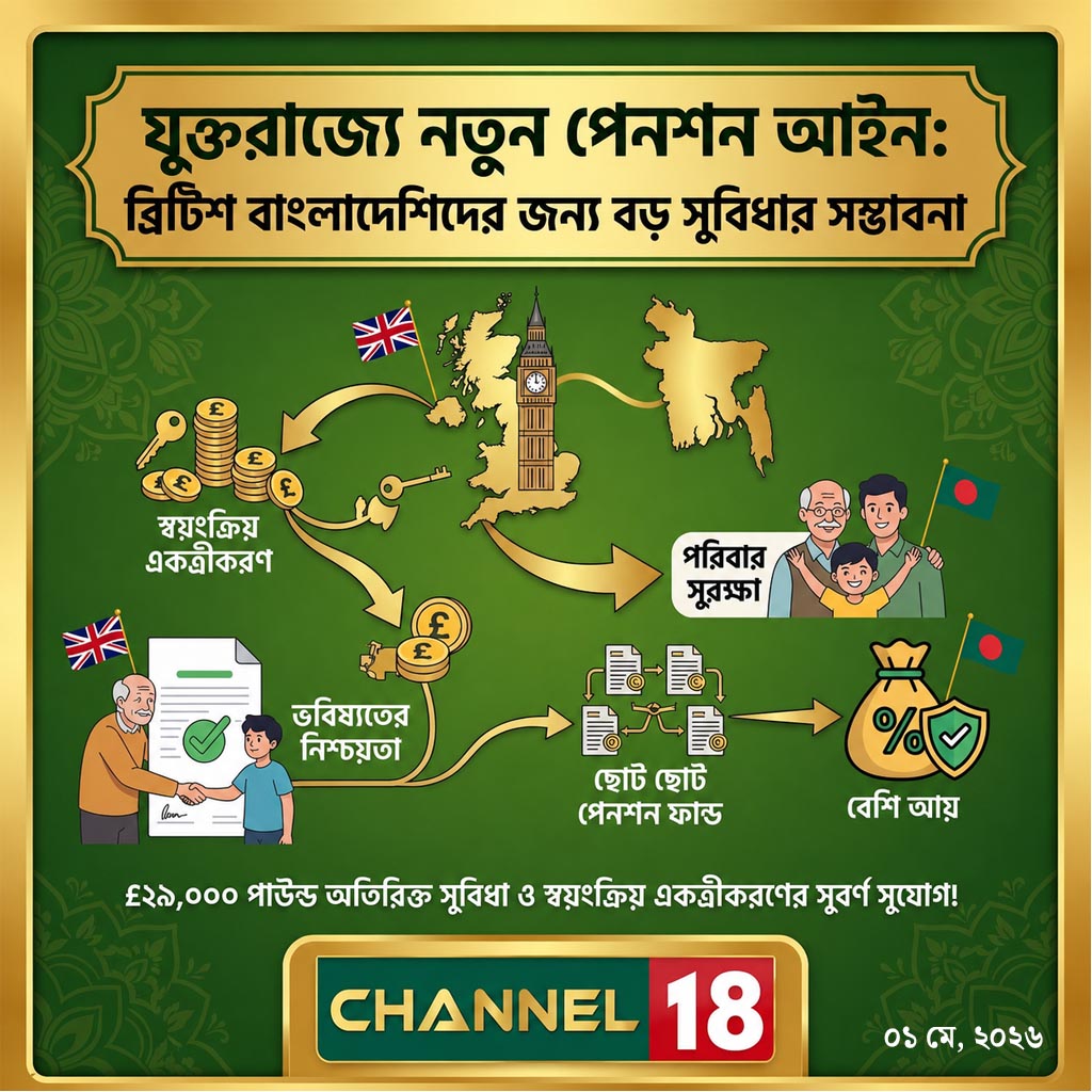 যুক্তরাজ্যে নতুন পেনশন আইন: ব্রিটিশ বাংলাদেশিদের জন্য বড় সুবিধার সম্ভাবনা