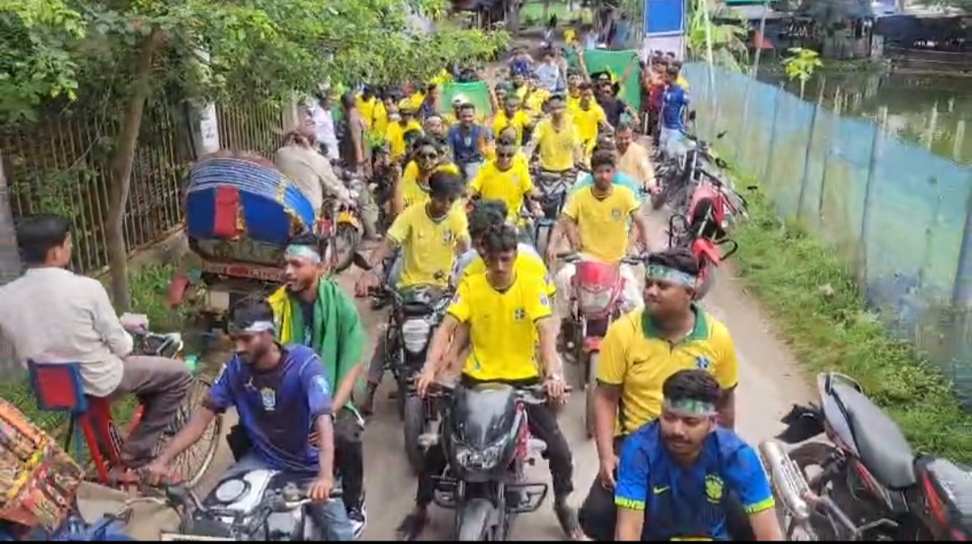 ব্রাজিল ভক্তদের মোটরসাইকেল শোভাযাত্রা
