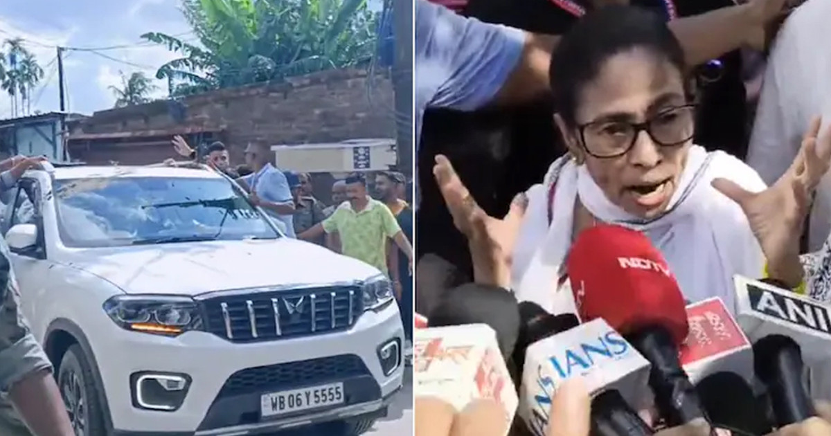 মমতার গাড়িতে ইট-পাথর নিক্ষেপের অভিযোগ, পশ্চিমবঙ্গে রাজনৈতিক উত্তেজনা
