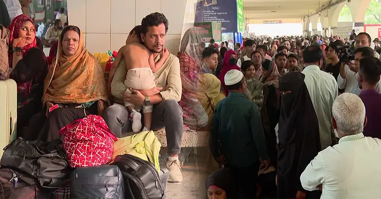 কমলাপুর রেলস্টেশনে শিডিউল বিপর্যয়: ভোগান্তিতে হাজারো যাত্রী