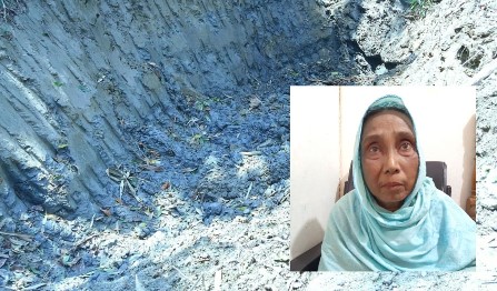 ফেনীর সোনাগাজীতে রাতের আঁধারে বিধবার ফসলি জমির মাটি লুট