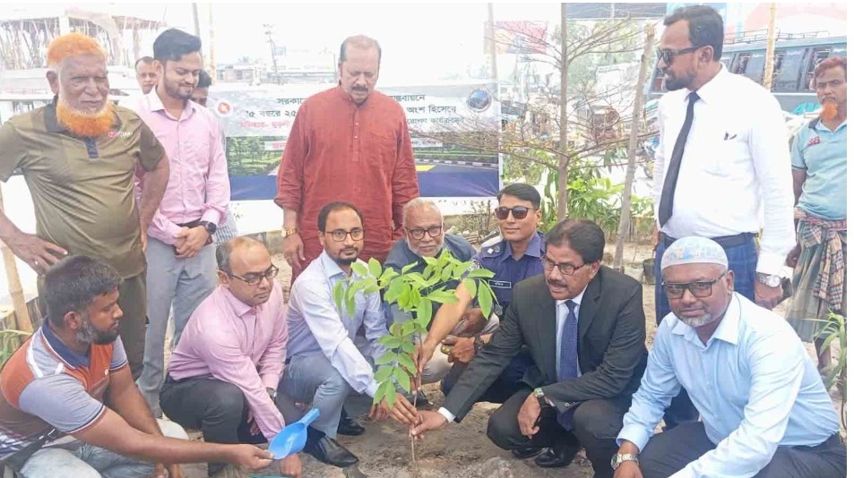 যশোরে জাতীয় মহাসড়কে বৃক্ষরোপণ কর্মসূচির উদ্বোধন