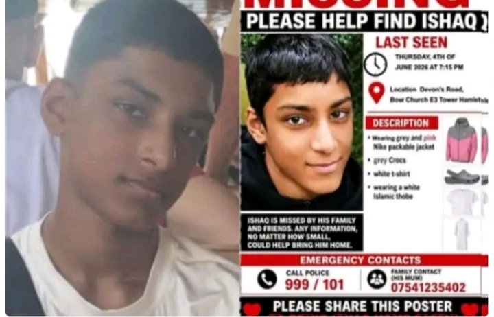 লন্ডনে ১৫ বছরের বাংলাদেশি কিশোর ইসহাক নিখোঁজ, সন্ধানে নামল বড় কমিউনিটি