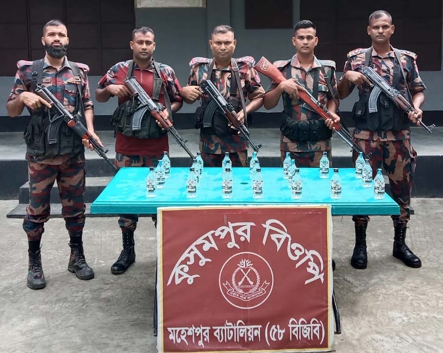 মহেশপুর সীমান্তে বিজিবির পৃথক অভিযানে ভারতীয় সিরাপ ও ৩,৮০০ পিস ঔষধ উদ্ধার