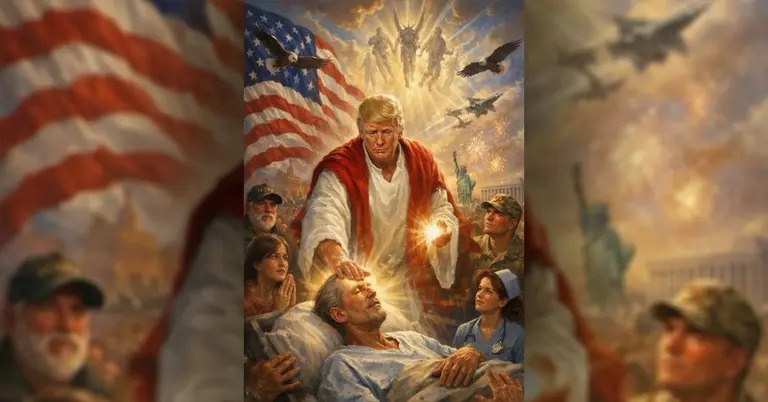 এআই ছবিতে যিশুর বেশে ট্রাম্প