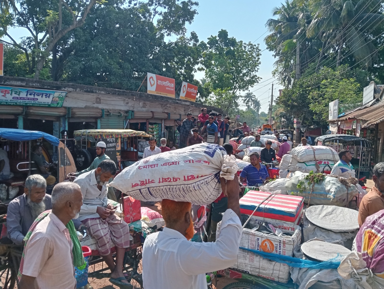 শৈলকুপায় হাটের দখলে শহর, তীব্র যানজটে জনদুর্ভোগ