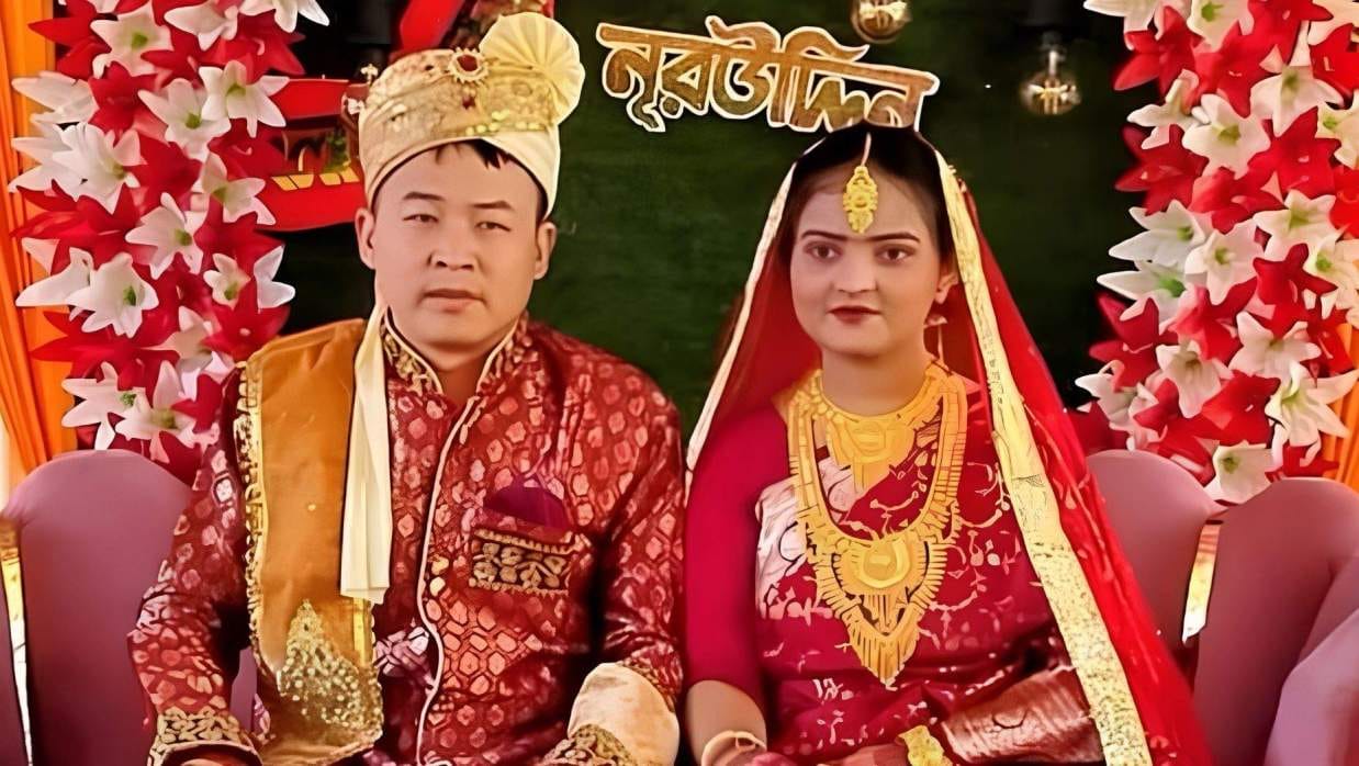 ফেসবুকের প্রেমে চীন থেকে নেত্রকোনায়, লিজাকে বিয়ে করে ‘নুর উদ্দিন’ ওয়্যাং সুলিন