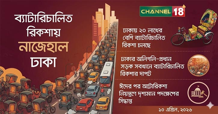 ব্যাটারিচালিত রিকশায় নাজেহাল ঢাকা, দিনে ৮০০ মেগাওয়াট পর্যন্ত বিদ্যুৎ খরচ