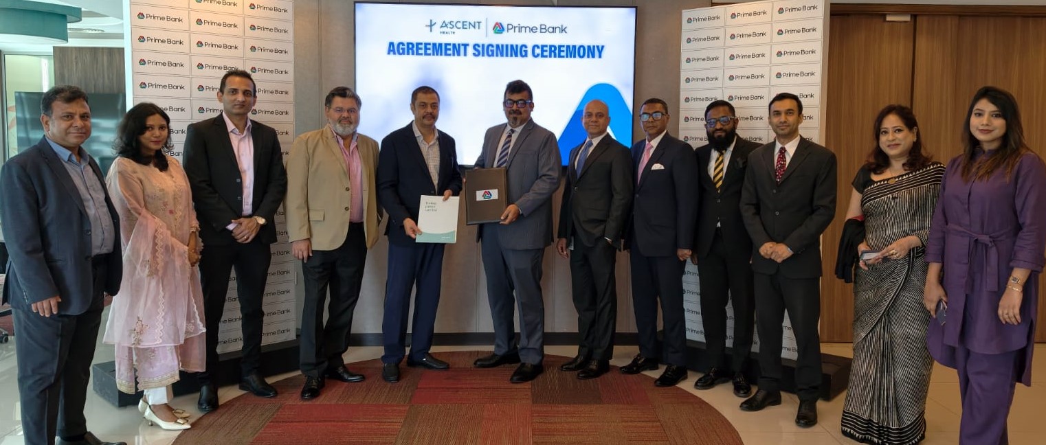 অ্যাসসেন্ট হেলথ-এর স্বাস্থ্য পরীক্ষায় বিশেষ সুবিধা পাবেন প্রাইম ব্যাংকের কর্মকর্তা-কর্মচারী ও কার্ডহোল্ডাররা