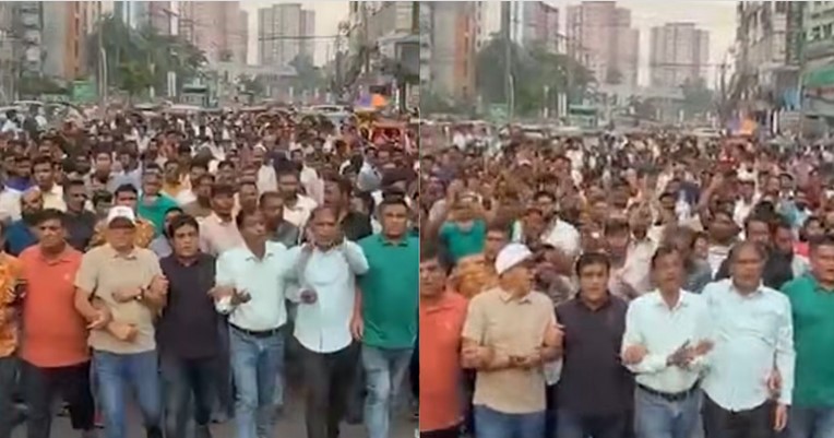 তারেক রহমানের বিদেশ সফর সফল হওয়ায় স্বেচ্ছাসেবক দলের আনন্দ মিছিল