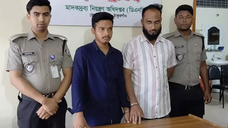 ঠাকুরগাঁওয়ে ১৫ লাখ টাকার ইয়াবাসহ দুইজন গ্রেপ্তার