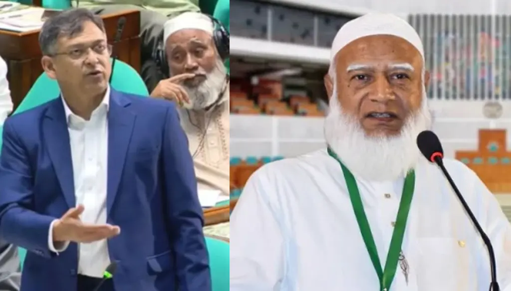 সংসদে বিরোধীদলীয় নেতার সঙ্গে স্বরাষ্ট্রমন্ত্রীর তর্কবিতর্ক