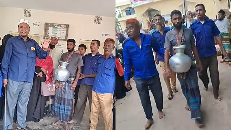 গোশত খেতে চাওয়ায় মাকে মারধর: পানির কলস ঝুলিয়ে ঘোরানো হলো যুবককে