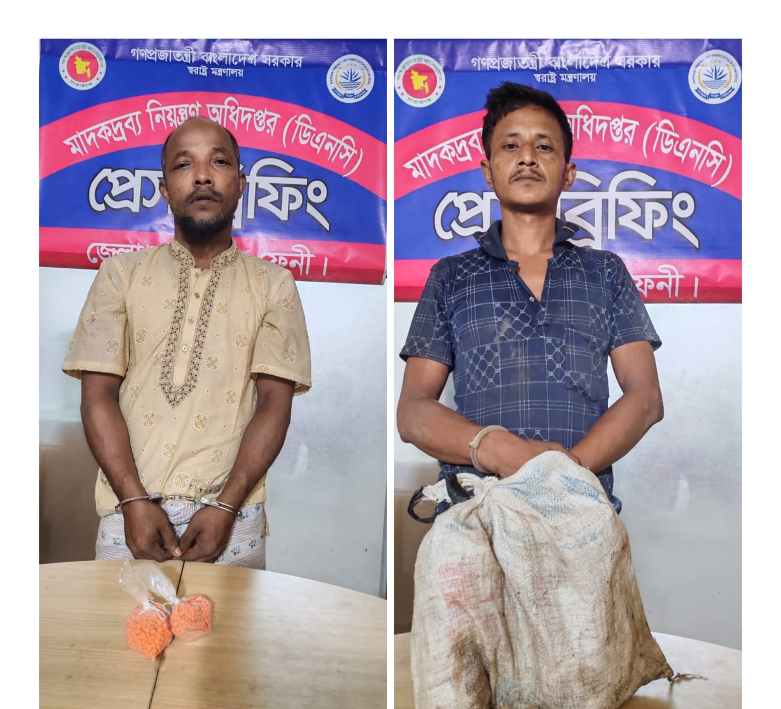 ফেনীতে ডিএনসির জোড়া অভিযান: ১৭ শত ইয়াবা ও চোলাই মদসহ আটক ২