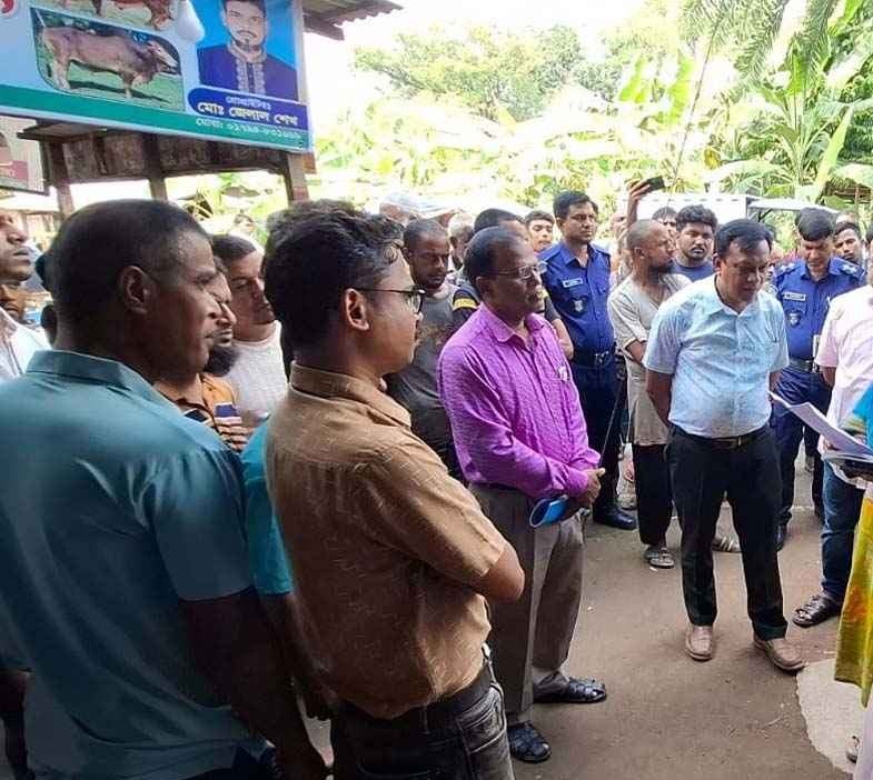 গাইবান্ধায় রোগাক্রান্ত গরুর মাংস বিক্রির অভিযোগে মাংস ব্যবসায়ির ২৫ হাজার টাকা জরিমানা