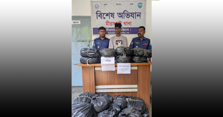 মীরসরাই থানা পুলিশের অভিযানে ৮২ কেজি গাঁজাসহ ১ জন গ্রেফতার
