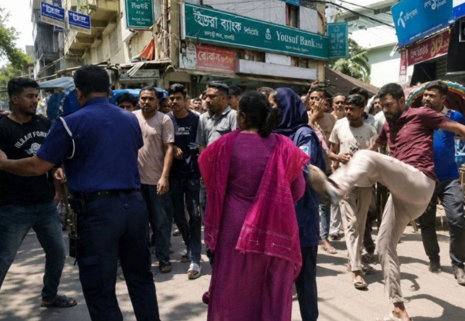 ব্যবসায়ীক বিরোধের জেরে নারী উদ্যোক্তাকে প্রকাশ্যে লাঞ্চিত করার অভিযোগ