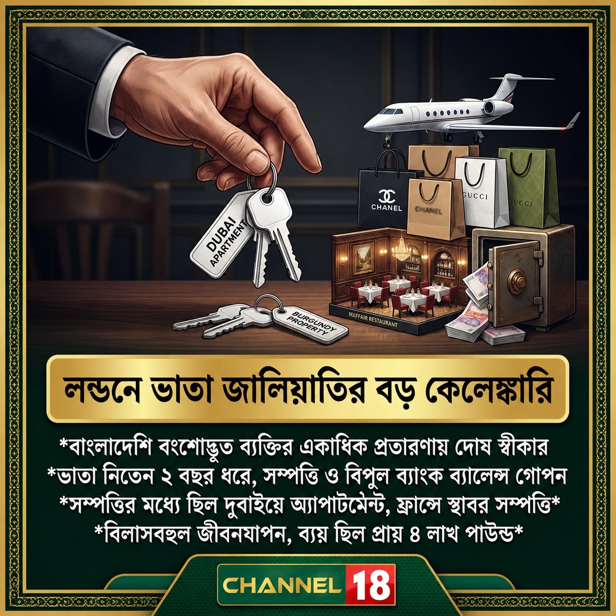 লন্ডনে ভাতা জালিয়াতির বড় কেলেঙ্কারি, বাংলাদেশি বংশোদ্ভূতের দোষ স্বীকার