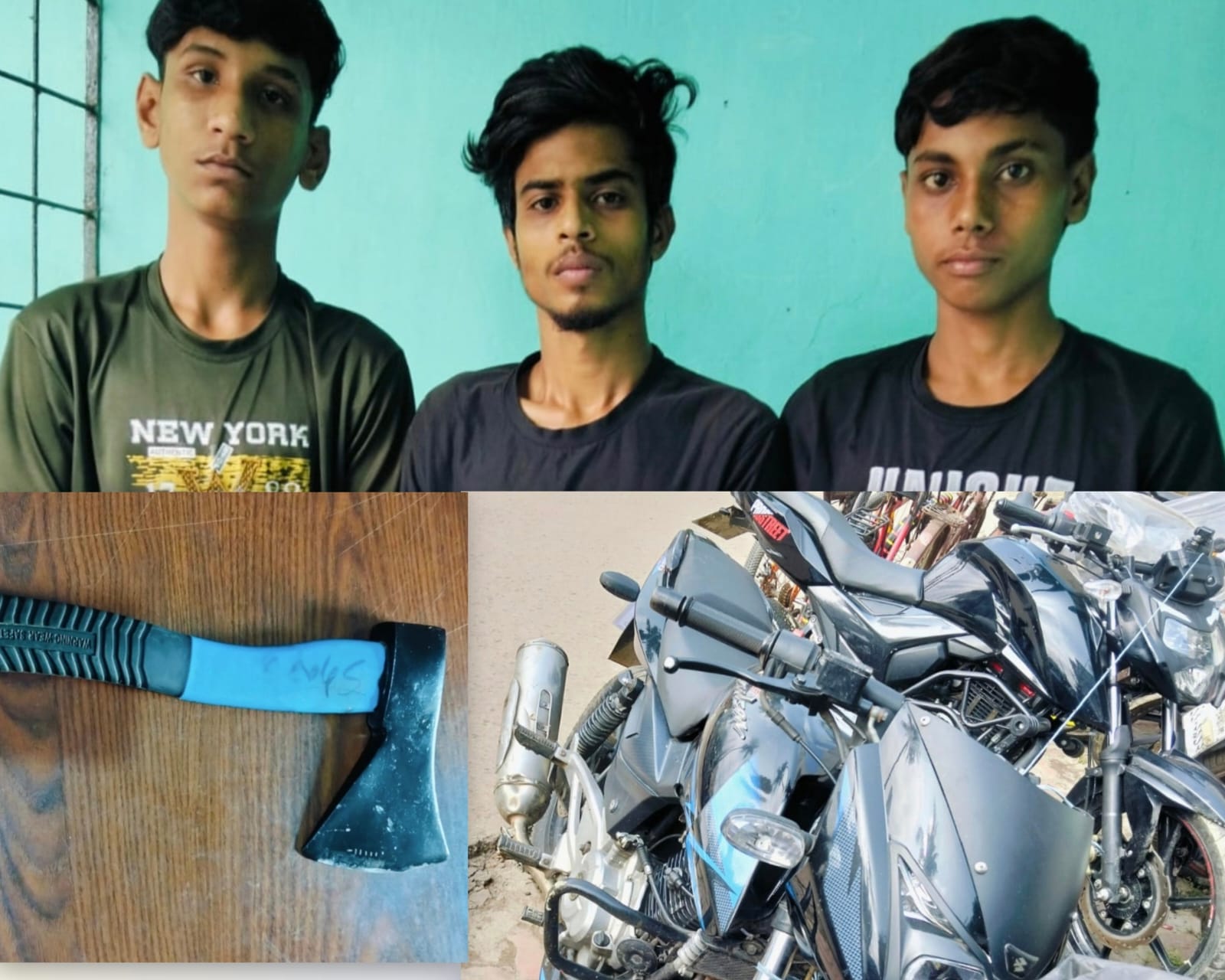 যশোরে চিহ্নিত তিন সন্ত্রাসী আটক, অস্ত্র ও মোটরসাইকেল জব্দ