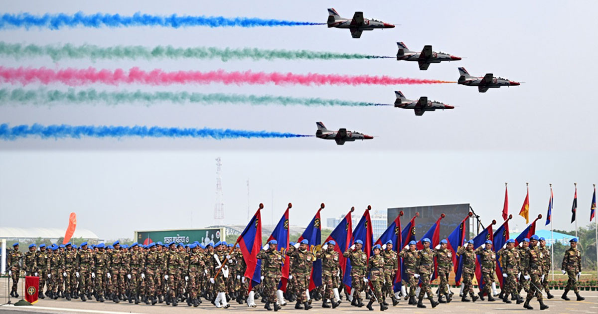 ১৮ বছর পর জাতীয় প্যারেড গ্রাউন্ডে স্বাধীনতা দিবসের বর্ণাঢ্য কুচকাওয়াজ